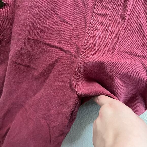 Forever 21 Dark Red Maroon Denim Overalls Size Medium Jeans Fall Size Medium - Picture 5 of 8
